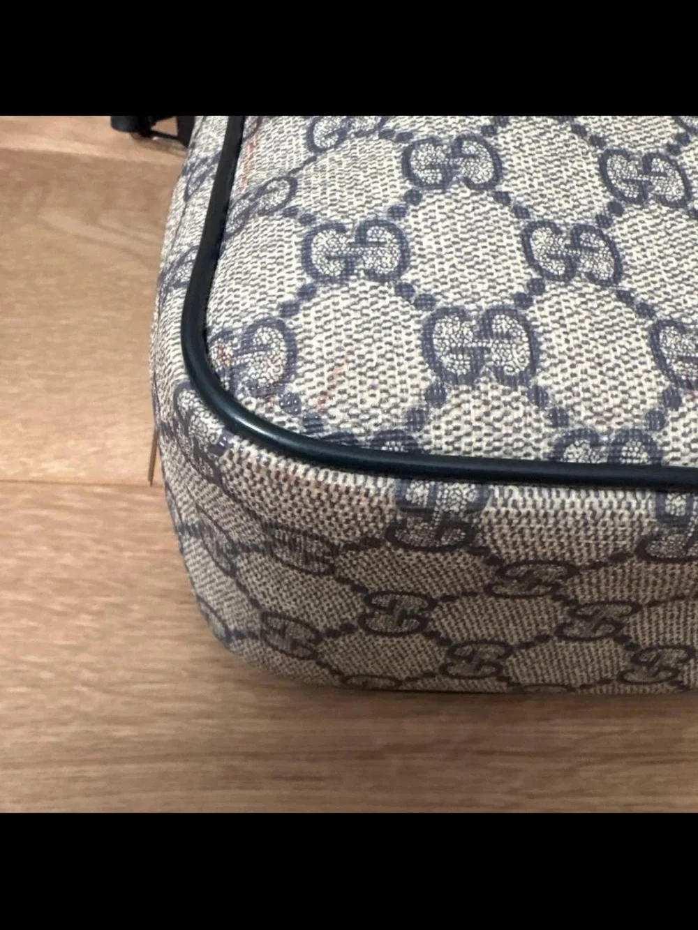 Gucci Navy Monogram Crossbody Bag